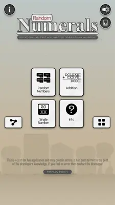 Random Numerals android App screenshot 0